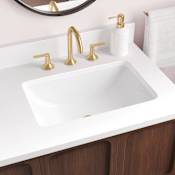 Signature Hardware Mangrove 20" Vitreous China Undermount Bathroom Sink with Overflow White