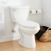 Signature Hardware Bradenton 1.2 GPF Two-Piece Elongated Bowl Toilet with 14" Rough-In and Left Hand Lever - 16" Bowl Height - Less Seat
 White