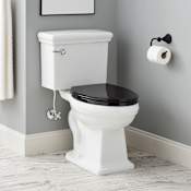 Signature Hardware Key West 1.28 GPF Two Piece Elongated Toilet - ADA Compliant, Heavy-Duty Seat Included White