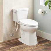 Signature Hardware Rilla 1.28 GPF Two Piece Compact Elongated Toilet - Bidet Seat Included White