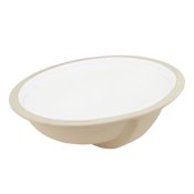 Signature Hardware Key Largo 19" Oval Porcelain Undermount Bathroom Sink White