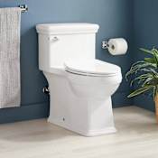 Signature Hardware Key West 1.28 GPF One Piece Elongated Skirted Chair Height Toilet - ADA Compliant, Seat Included White