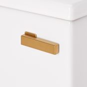 Signature Hardware Lavrik Brass Toilet Tank Lever - Reversible Mount Brushed Gold