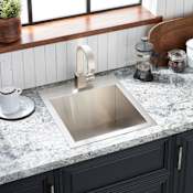 Signature Hardware Sitka 18" Drop In / Undermount Single Basin Stainless Steel Prep Sink Stainless Steel