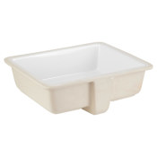 Signature Hardware Destin 20" Rectangular Porcelain Undermount Bathroom Sink with Overflow White