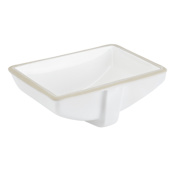 Signature Hardware Myers 21" Rectangular Porcelain Undermount Bathroom Sink - Glazed Underside White