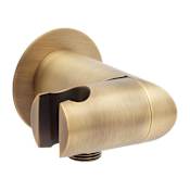 Signature Hardware FundamentALL Hand Shower Holder with Supply Elbow Aged Brass