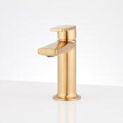Signature Hardware Berwyn 1.2 GPM Single Hole Bathroom Faucet with Pop-Up Drain Assembly Brushed Gold