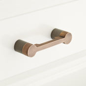 Signature Hardware Sayler 5 Inch Center to Center Handle Cabinet Pull Antique Brass / Gunmetal