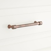 Signature Hardware Strasbourg 3-3/4 Inch Center to Center Bar Cabinet Pull Antique Copper