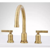 Signature Hardware Greyfield Deck Mounted Roman Tub Filler - Less Valve Aged Brass