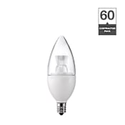 Simply Conserve Contractor Pack of (60) 5 Watt Soft White Dimmable B11 Candelabra (E12) LED Bulbs N/A