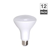 Simply Conserve Pack of (12) 17 Watt White Dimmable BR40 Medium (E26) LED Bulbs N/A
