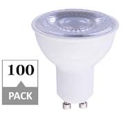 Simply Conserve Pack of (100) - 7 Watt Dimmable GU10 LED Bulb - 500 Lumens, 5000K and 80 CRI N/A