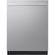 SKS 24 Inch Wide 15 Place Setting Built-In Top Control Dishwasher with 10 Wash Cycles and 3 Spray Arms Stainless Steel