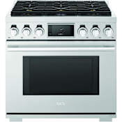 SKS 36 Inch Wide 6.3 Cu. Ft. Free Standing Gas Range with Ultra High and Ultra Low Burners Stainless Steel