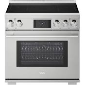 SKS 36 Inch Wide 6.3 Cu. Ft. Free Standing Induction Range Stainless Steel