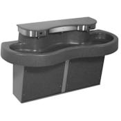 Sloan Double Station 54-11/16" Solid Surface Lavatory System Equipped with Sloan OPTIMA Electronic Sensor Technology Slate