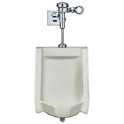 Sloan Vitreous China Wall Mounted Urinal Package with .125 GPF Exposed Hardwired Sensor-Operated Royal Optima Flushometer White