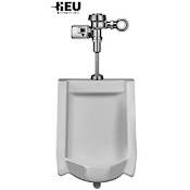 Sloan High Efficiency Urinal features a battery-powered, sensor-operated Optima® SMO (Side Mount Operator) Flushometer and a vitreous china urinal fixture. White