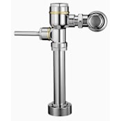 Sloan Crown II 1.6 GPF Flushometer with 1-1/2" Top Spud Placement Satin Chrome