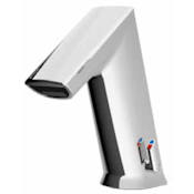 Sloan Basys Mid Active Infrared Sensor Bathroom Faucet with Integral Side Mixer, Aerator and Battery Chrome