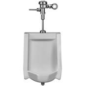Sloan Efficiency 0.5 GPF Urinal with Top Spud Placement and Royal Flushometer White
