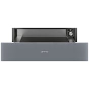 Smeg Linea 24 Inch Wide Electric Oven Warming Drawer with 6 Functions and Silicone Antislip Mat Silver