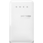 Smeg FAB 21 Inch Wide 4.48 Cu. Ft. Energy Star Certified Left Hinge Compact Freezerless Refrigerator with LED Lights and Adjustable Door Bin White