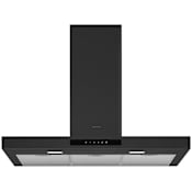 Smeg 554 CFM 36 Inch Wide Wall Mounted Range Hood with LED Lights and Telescopic Chimney Matte Black