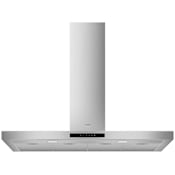 Smeg 554 CFM 48 Inch Wide Wall Mounted Range Hood with LED Lights and Telescopic Chimney Stainless Steel