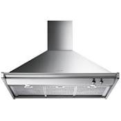 Smeg 600 CFM 36 Inch Wide Wall Mounted Range Hood Stainless Steel