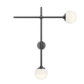 Sonneman Sabon 2 Light 15" Tall LED Wall Sconce Satin Black