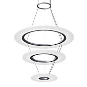 Sonneman Arctic Rings 3 Light 31" Wide LED Ring Chandelier Bright Satin Aluminum