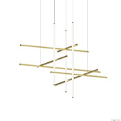 Sonneman Labyrinth 61" Wide LED Abstract Chandelier Brass
