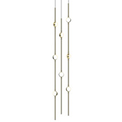 Sonneman Constellation Andromeda 8 Light 6" Wide LED Abstract Multi Light Pendant Satin Brass