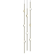 Sonneman Constellation 6" Wide Chandelier Satin Brass / White Optical