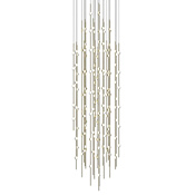 Sonneman Constellation 25" Wide Chandelier Satin Brass / White Optical