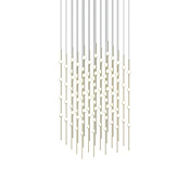 Sonneman Constellation Cosmic Cube 100 Light 21" Wide LED Abstract Multi Light Pendant Satin Brass