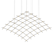 Sonneman Constellation 177" Wide Abstract Chandelier Espresso Black / White Lens