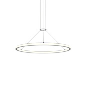 Sonneman Luna 38" Wide LED Ring Chandelier - 3500K Bright Satin Aluminum