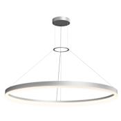 Sonneman Corona 48" Wide Suspension Pendant Bright Satin Aluminum