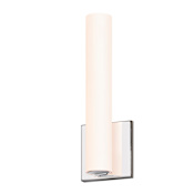 Sonneman Tubo Slim 12" LED Bath Sconce with Flat Trim Polished Chrome