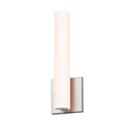 Sonneman Tubo Slim 12" LED Bath Sconce with Flat Trim Satin Nickel