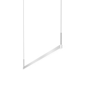 Sonneman Thin-Line Single Sided 48" Wide LED Linear Pendant - 3000K Bright Satin Aluminum