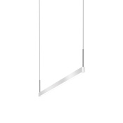 Sonneman Thin-Line 36" Wide Two Sided Integrated LED Suspension Linear Pendant - 3000K Bright Satin Aluminum