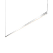 Sonneman Thin-Line 96" Wide Two Sided Integrated LED Suspension Linear Pendant - 3000K Bright Satin Aluminum