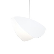 Sonneman Papillons 13" Wide LED Mini Pendant with White Shade Satin Black