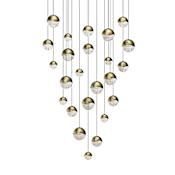 Sonneman Grapes 24 Light 27" Wide LED Suspension Multi Light Pendant Brass