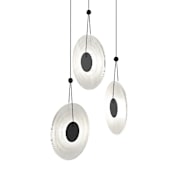 Sonneman Meclisse 3 Light LED Pendant Satin Black